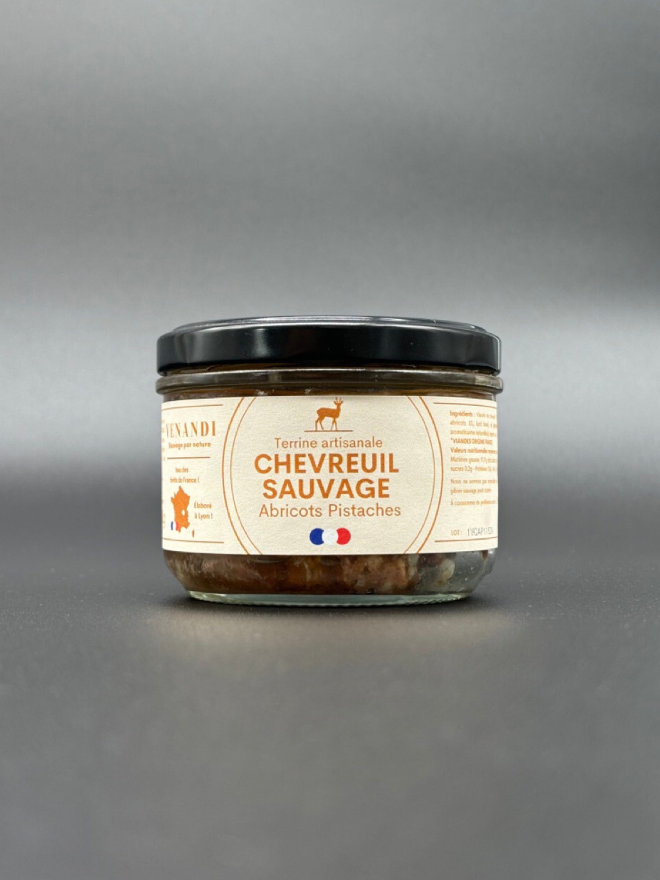Terrine – Chevreuil Sauvage 100% français / Abricots et Pistaches