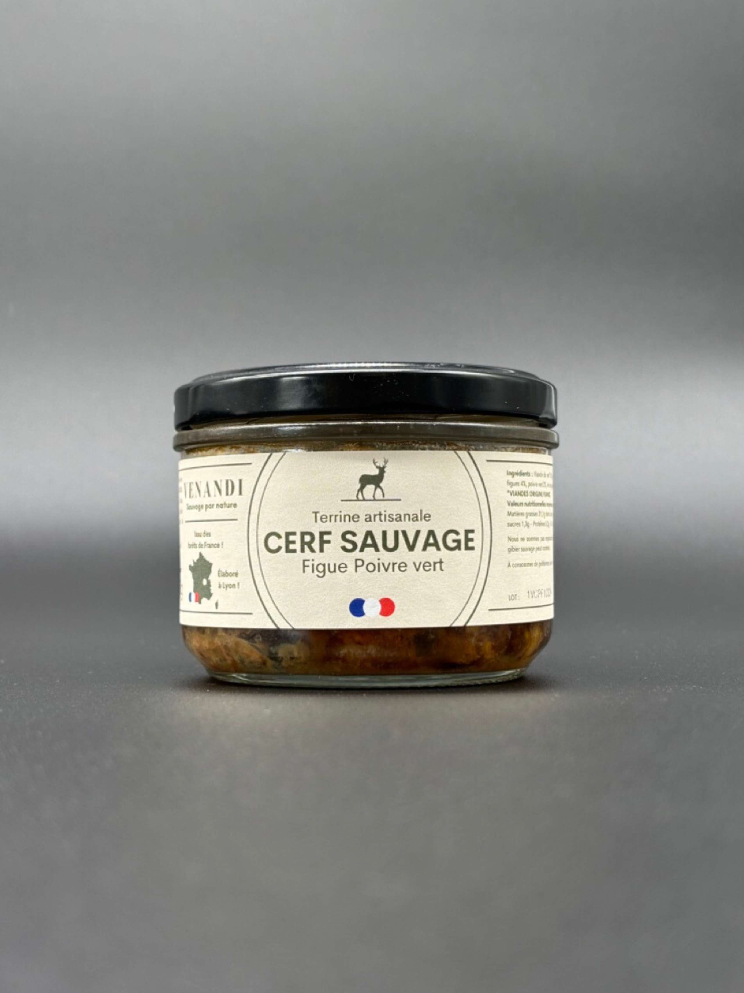 Terrine – Cerf Sauvage 100% Français / Figues et Poivre vert