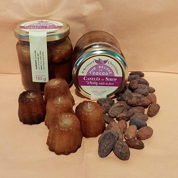 Pot de Canelés au sirop de Whisky/Fève de cacao