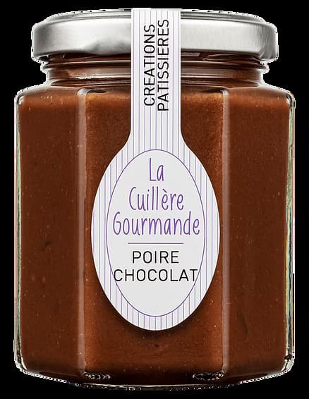 Confiture POIRE  au chocolat noir et crème fraîche