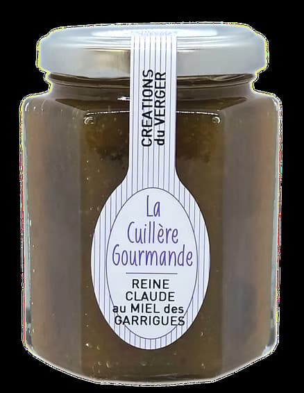 Confiture de REINE CLAUDE au miel  des Garrigues