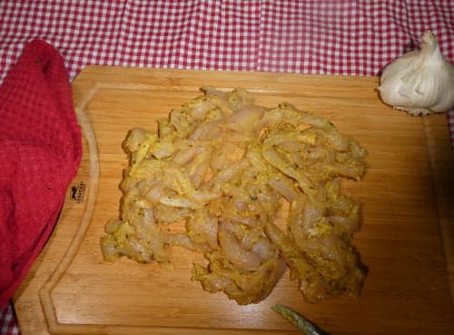 Emincé poulet mariné curry