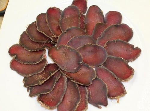 Jambon fumé de cerf en tranche